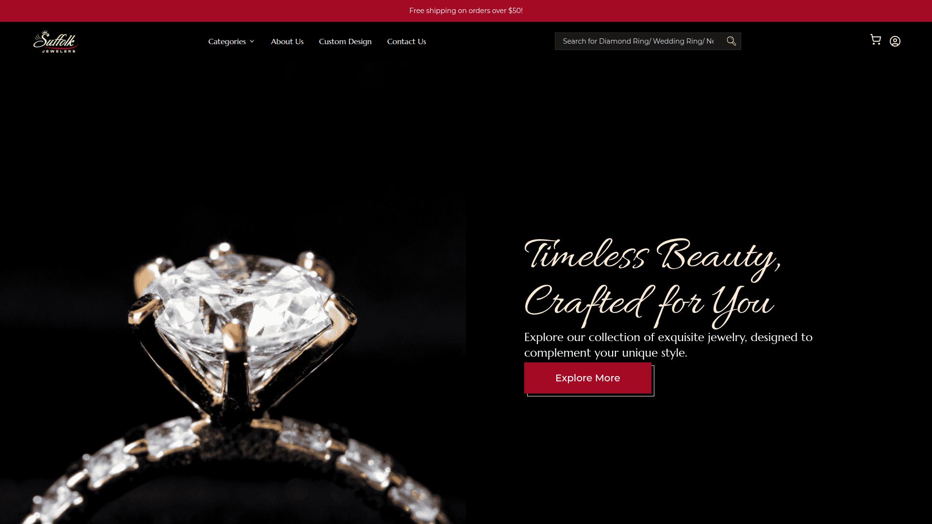 A Svelte Commerce theme with a product grid layout