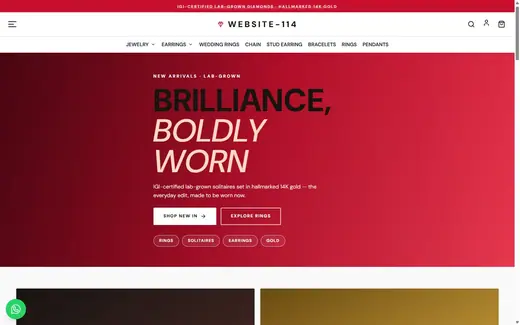 Website-114 storefront homepage