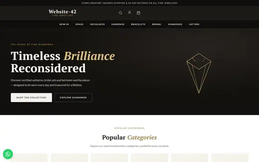 Website-42 storefront homepage