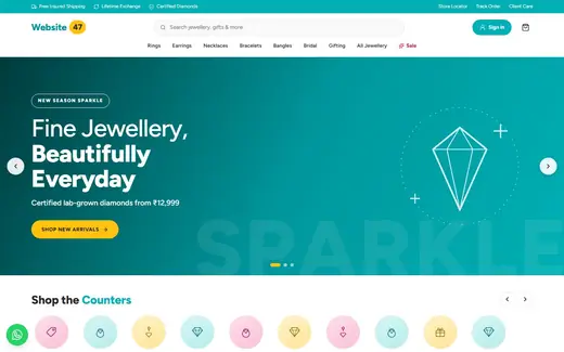 Website-47 storefront homepage