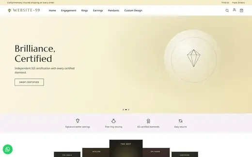 Website-59 storefront homepage
