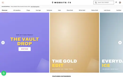 Website-75 storefront homepage