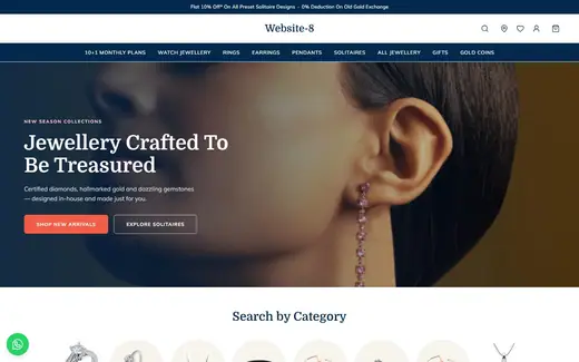 Website-8 storefront homepage