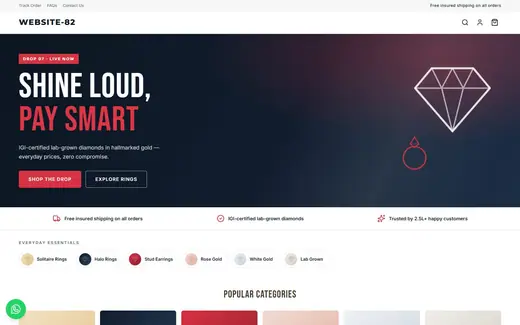 Website-82 storefront homepage